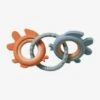 Anneaux De Dentition En Bois Et Silicone Multicolor - Vertbaudet -Produits Pour Bébé anneaux de dentition en bois et silicone