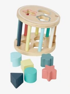 Boîte à Formes Cylindre En Bois FSC® Multicolore - Vertbaudet -Produits Pour Bébé boite a formes cylindre en bois fsc 3