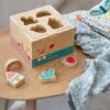 Boite Des Formes à Encastrer CROQUE LA VIE En Bois FSC® Rouge - Vertbaudet -Produits Pour Bébé boite des formes a encastrer croque la vie en bois fsc