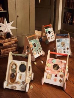 Chariot De Marche Avec Freins HANOÏ En Bois FSC® Multicolore - Vertbaudet -Produits Pour Bébé chariot de marche avec freins hanoi en bois fsc 3