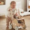 Chariot De Marche Poussette En Bois FSC® Rose - Vertbaudet -Produits Pour Bébé chariot de marche poussette en bois fsc