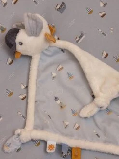 Doudou Carré Mouette - Sailors Bay - LITTLE DUTCH Bleu Grisé - Little Dutch -Produits Pour Bébé doudou carre mouette sailors bay little dutch 3