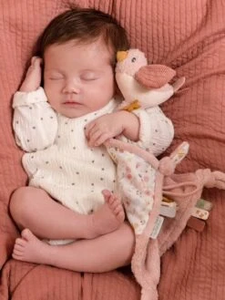 Doudou Carré Oiseau - Flowers & Butterflies - LITTLE DUTCH Rose Pâle - Little Dutch -Produits Pour Bébé doudou carre oiseau flowers butterflies little dutch 2
