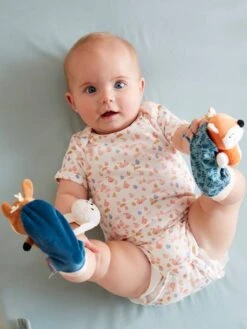 Hochets Mains Et Pieds Forêt Enchantée Multicolore - Vertbaudet -Produits Pour Bébé hochets mains et pieds foret enchantee 1