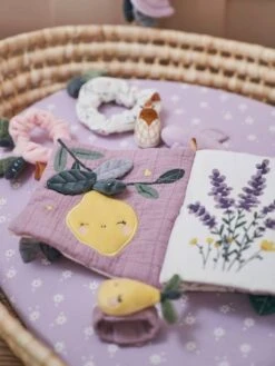 Livre D'activités En Gaze De Coton DOUCE PROVENCE Violet - Douce Provence - Vertbaudet -Produits Pour Bébé livre dactivites en gaze de coton douce provence 1