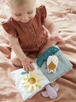 Livre D'activités En Gaze De Coton DOUCE PROVENCE Violet - Douce Provence - Vertbaudet -Produits Pour Bébé livre dactivites en gaze de coton douce provence 3