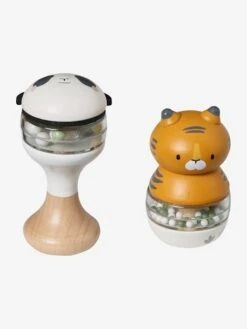 Lot De 2 Hochets En Bois FSC® Vert - Vertbaudet -Produits Pour Bébé lot de 2 hochets en bois fsc 3