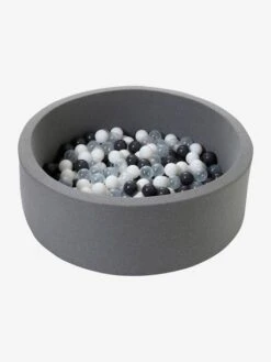Parc à Balles En Mousse + 200 Balles Gris - Vertbaudet -Produits Pour Bébé parc a balles en mousse 200 balles 4