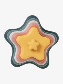 Pyramide D'étoiles à Empiler En Silicone Multicolor - Vertbaudet -Produits Pour Bébé pyramide detoiles a empiler en silicone 5