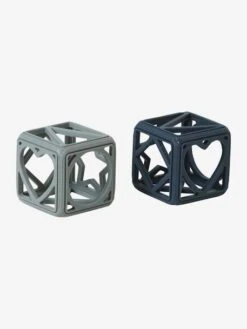 Set De 2 Cubes En Silicone Bleu - Vertbaudet -Produits Pour Bébé set de 2 cubes en silicone 2