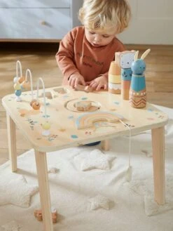 Table D'activités Les Amis De La Forêt En Bois FSC® Vert - Vertbaudet -Produits Pour Bébé table dactivites les amis de la foret en bois fsc 4