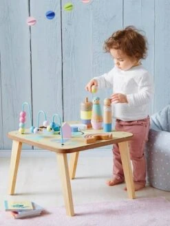 Table D'activités Petits Sioux En Bois FSC® Multicolore - Vertbaudet -Produits Pour Bébé table dactivites petits sioux en bois fsc 2