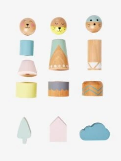 Table D'activités Petits Sioux En Bois FSC® Multicolore - Vertbaudet -Produits Pour Bébé table dactivites petits sioux en bois fsc 3