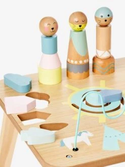 Table D'activités Petits Sioux En Bois FSC® Multicolore - Vertbaudet -Produits Pour Bébé table dactivites petits sioux en bois fsc 4