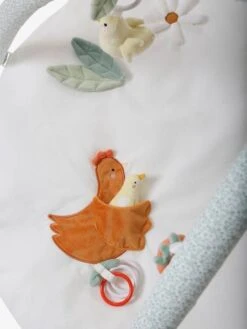 Tapis D'éveil Avec Arches En Coton Nid D'abeille LOVELY FARM Lovely Farm - Multicolore - Vertbaudet -Produits Pour Bébé tapis deveil avec arches en coton nid dabeille lovely farm 5