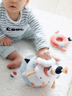 Tour à Empiler En Tissu LEON SUR LE PONTON Multicolore - Vertbaudet -Produits Pour Bébé tour a empiler en tissu leon sur le ponton 4