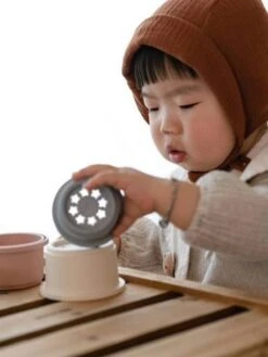 Tour à Empiler - MUSHIE Rose - Mushie 12 Tour à Empiler - MUSHIE Rose - Mushie -Produits Pour Bébé tour a empiler mushie 4